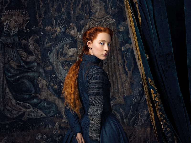 Mary Queen of Scots 2018, mary queen of scots, poster, movie, actress, girl, redhead, Saoirse Ronan, HD wallpaper