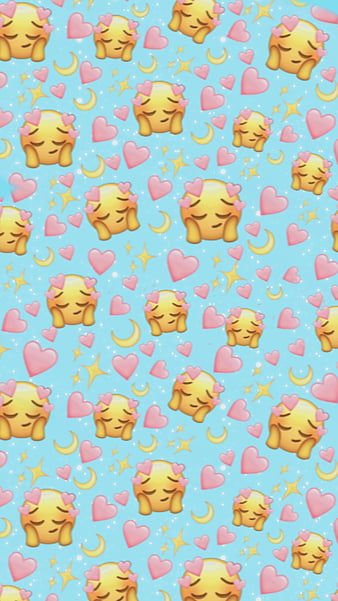 Emoji Love Heart Like Blue Social Media Background Wallpaper Image For Free  Download  Pngtree