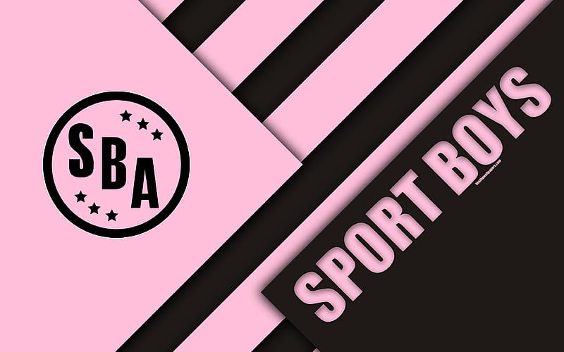 Sport Boys Association logo, pink black abstraction, Peruvian football club, material design, Peruvian Primera Division, Callao, Peru, football, HD wallpaper