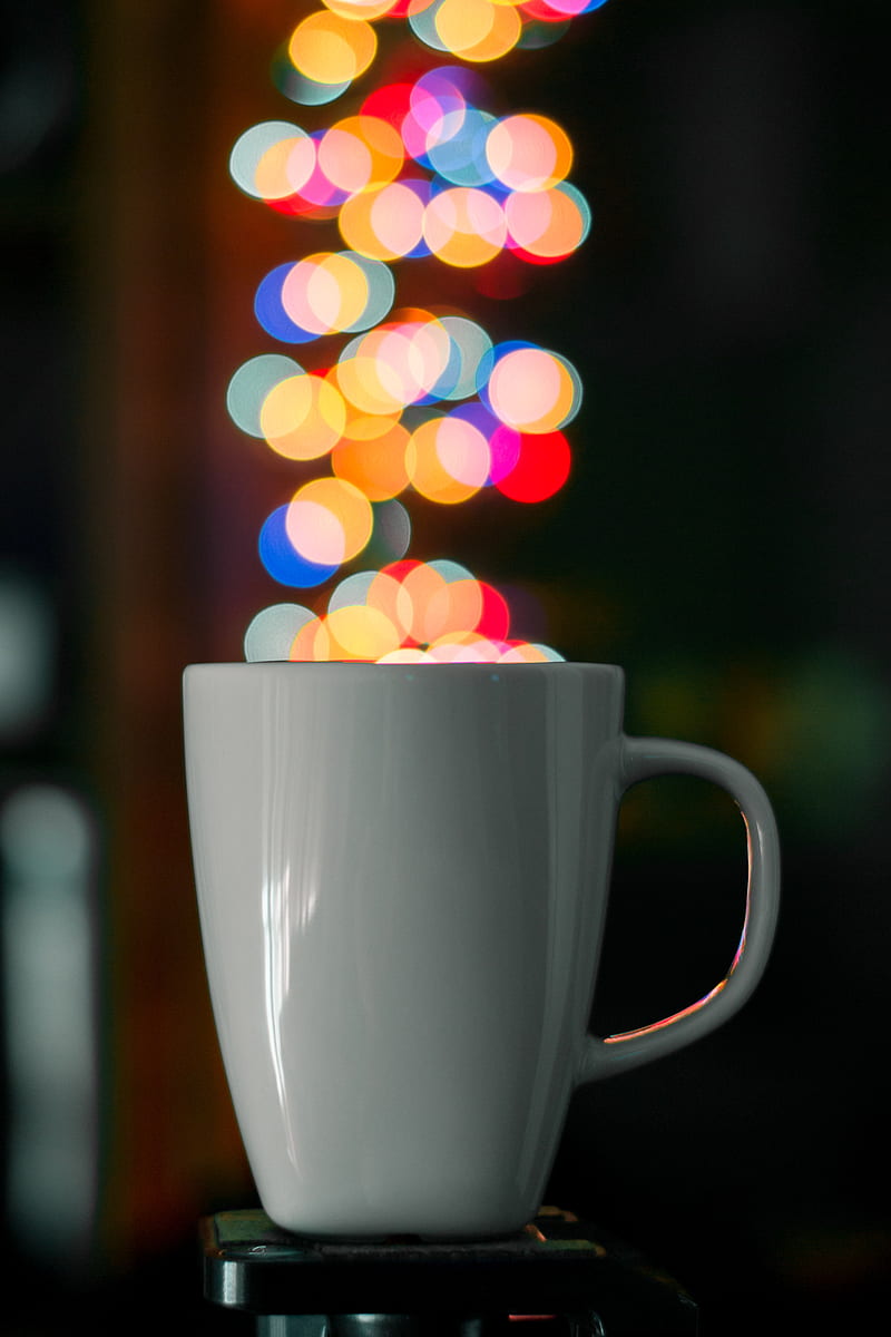 Cup, coffee, bokeh, glare, HD phone wallpaper | Peakpx
