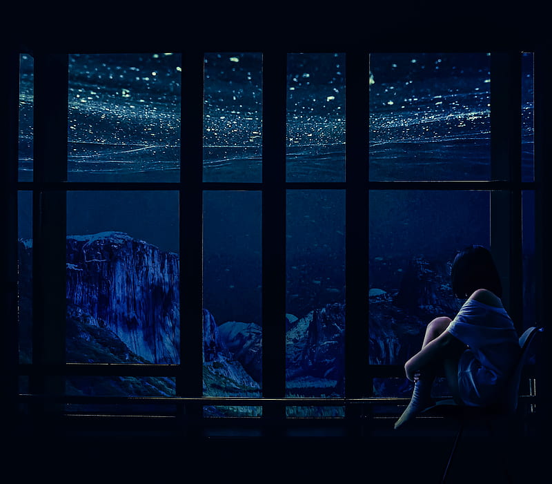 Underwater Peace, alone, blue, girl, lonely, sitting, solitude, water, HD  wallpaper | Peakpx