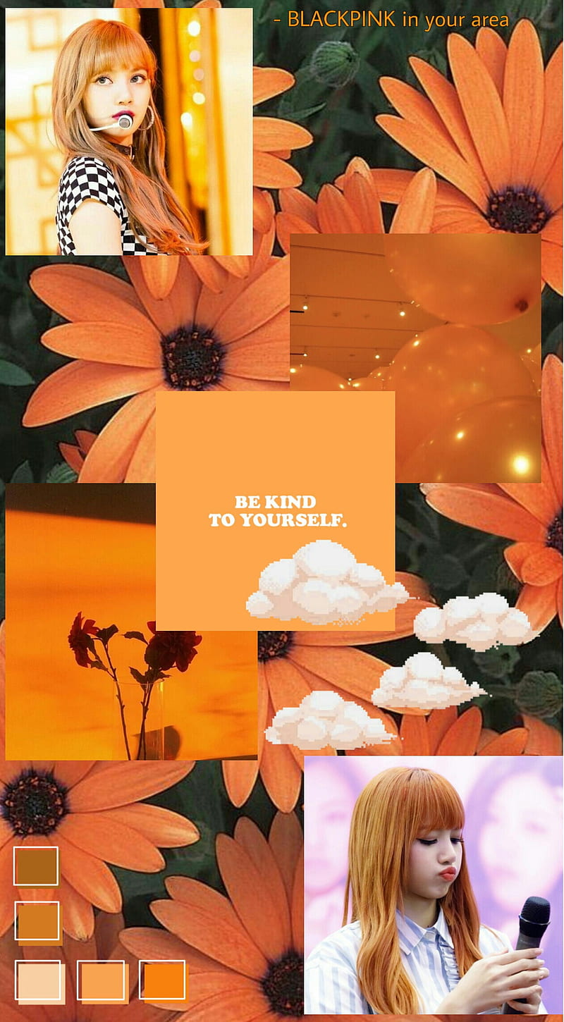 Blackpink , aesthetic, lisa, orange, HD phone wallpaper