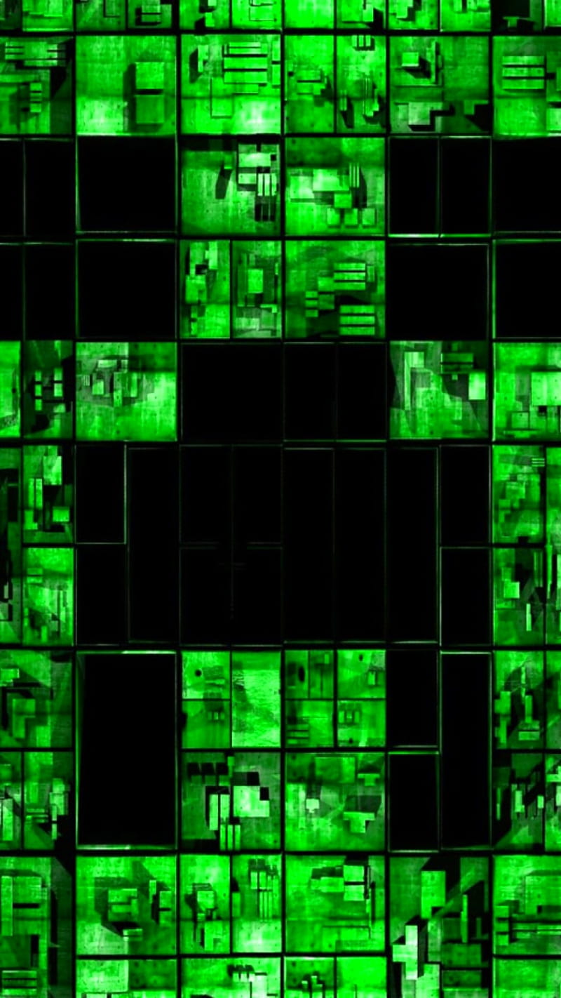 Creeper Minecraft, minecraft, screen, touch, phone, HD phone wallpaper