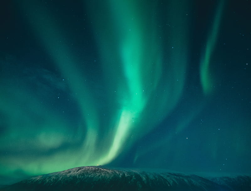 Aurora Borealis Bright Colors, aurora, nature, mountains, reflection, HD wallpaper