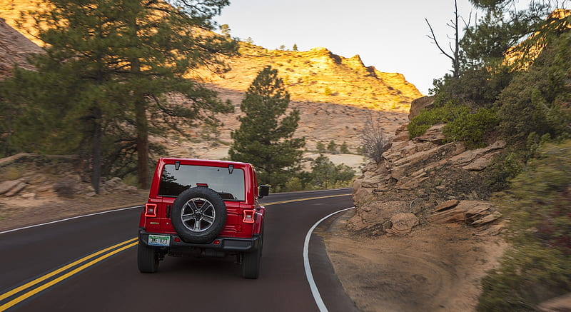 2020 Jeep Wrangler Sahara EcoDiesel - Rear , car, HD wallpaper