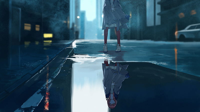 Kaf anime girl đang phản chiếu trên nước sẽ khiến bạn mê đắm và choáng ngợp bởi vẻ đẹp huyền bí với chút nét thần tiên. Chắc chắn sẽ là một trải nghiệm thú vị cho những ai đam mê hoạt hình và nhân vật ảo.