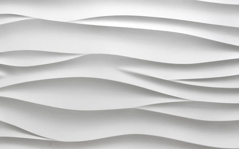 waves plaster texture, white waves plaster background, waves texture, white waves texture, HD wallpaper