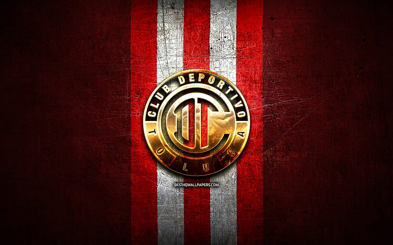 Deportivo Toluca FC, golden logo, Liga MX, red metal background, football, Club  Deportivo Toluca, HD wallpaper | Peakpx