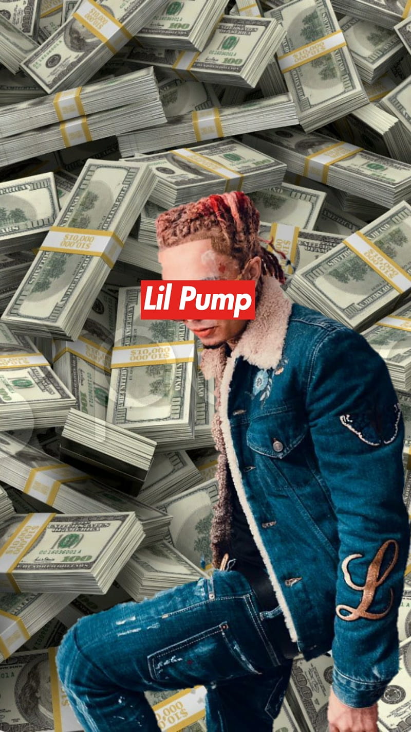 Lil Pump Money, lil pump, money, supreme, HD phone wallpaper