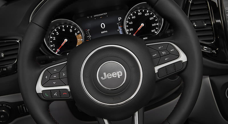 2017 Jeep Compass Limited - Interior, Steering Wheel , car, HD wallpaper