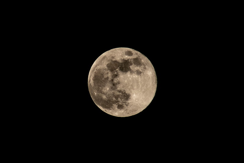 moon, full moon, black, night, HD wallpaper