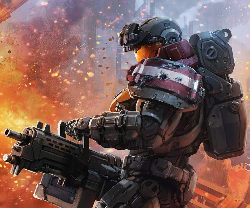 Halo, Halo: Reach, Warrior, Weapon, HD wallpaper