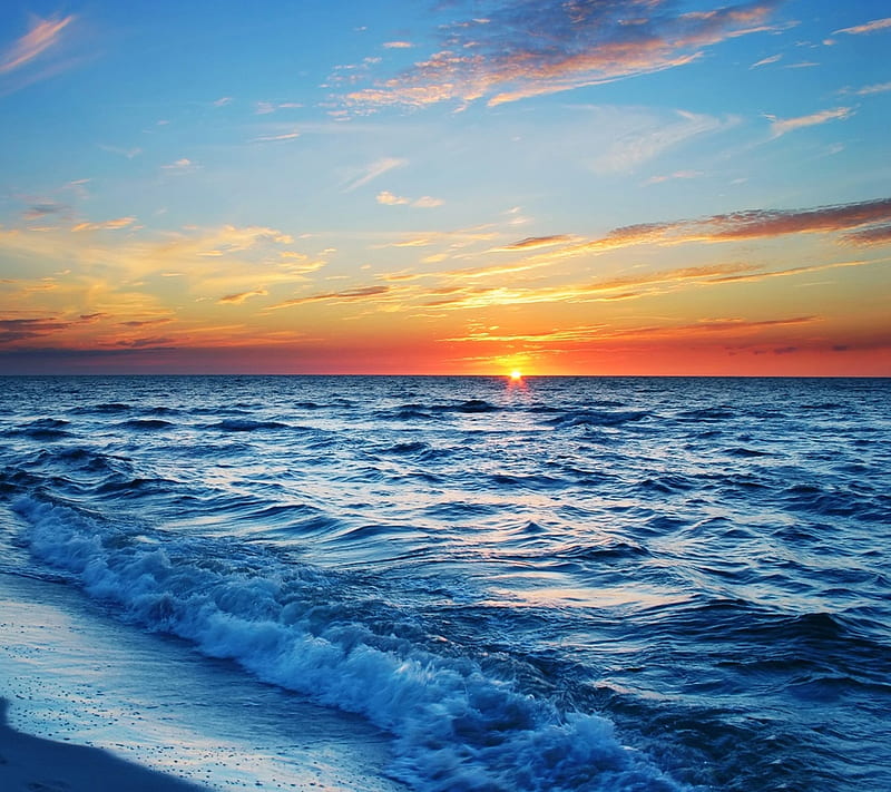 1080P free download | Ocean sunset, beach, beauty, cool, nature, sea ...