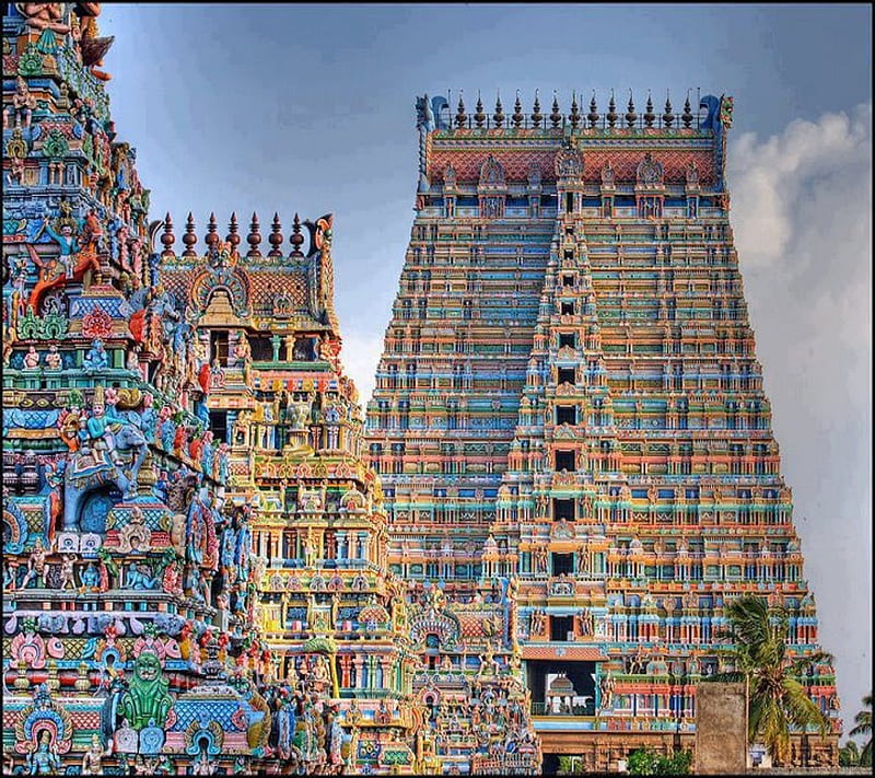 Sriranagam Gopuram, awesome, best, big, designs, gopuram, lovely, super,  tamil, HD wallpaper | Peakpx
