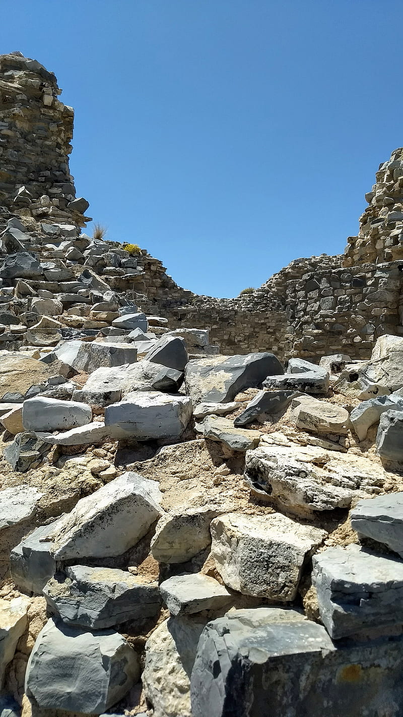 Stone Ruins, ancient, blocks, bricks, church, crumble, gran quivira, pueblo, rocks, ruins, stones, HD phone wallpaper