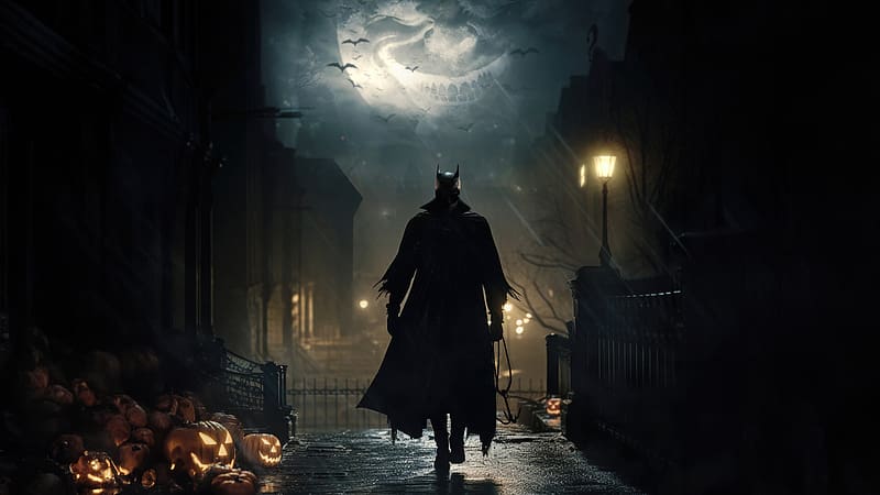 Batman Gothic Halloween, batman, halloween, superheroes, artist, artwork, digital-art, artstation, HD wallpaper