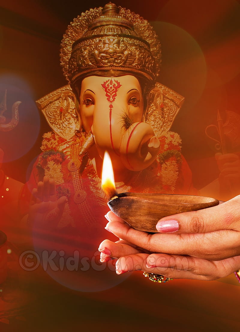 Lord Ganesh, happy, light, greetings, wishes, patience, chathurthi, chavithi, lord ganesha, festival, HD phone wallpaper