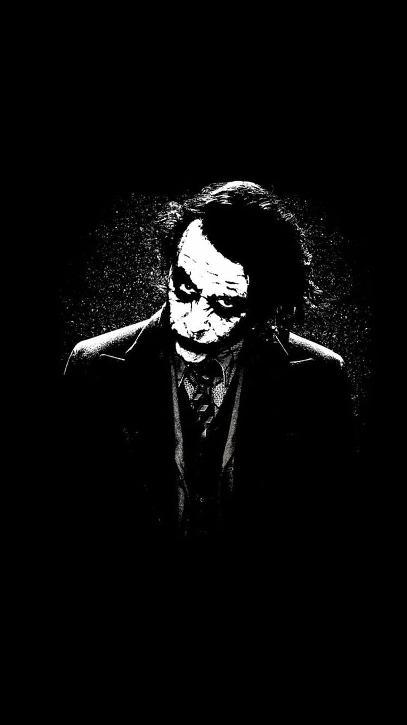 Joker Look , why so serious, black and white, villian, HD phone wallpaper