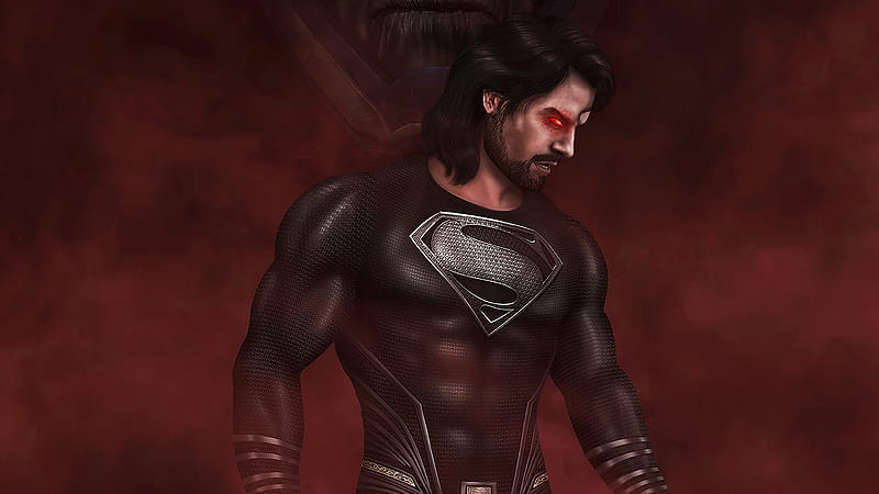 Superman Black Suit, superman, superheroes, digital-art, HD wallpaper