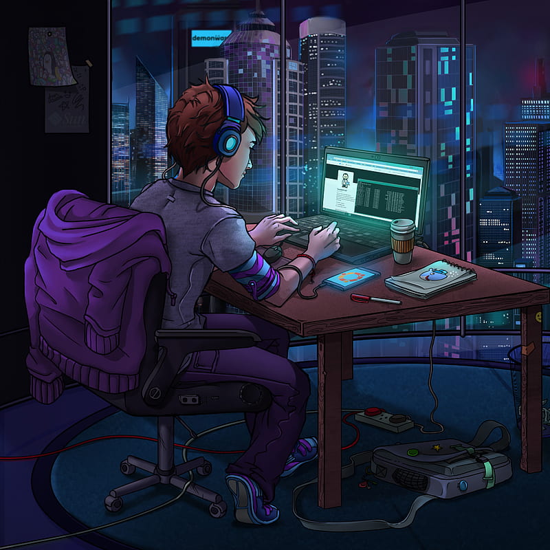 World At Night, 2020, Shellz-art, badass, black, blue, city, code, cool,  cyber, HD phone wallpaper | Peakpx