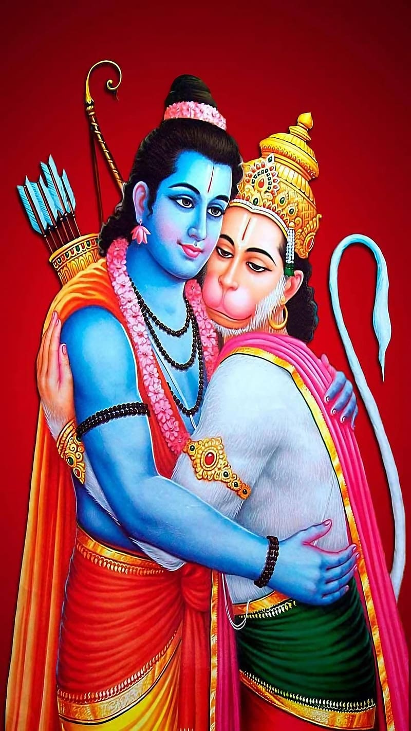 cute lord ram and hanuman image  Hanuman images