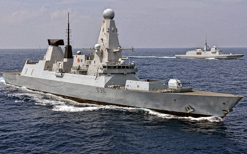 HMS Defender, D36, British destroyer, Royal Navy, air-defence destroyer, Daring-class, British warship, HD wallpaper
