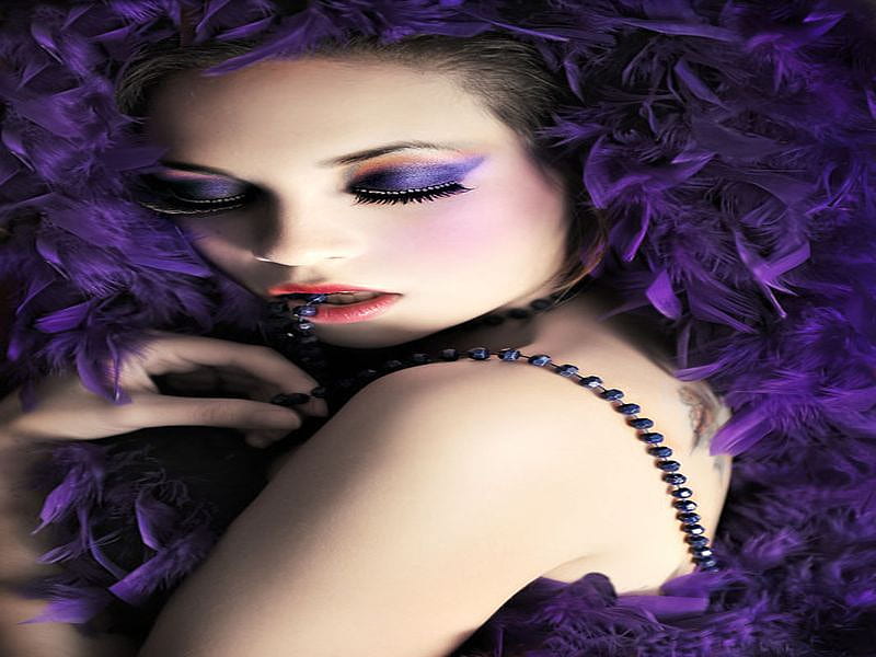 PURPLE LOVE, shadow, violet, female, model, HD wallpaper