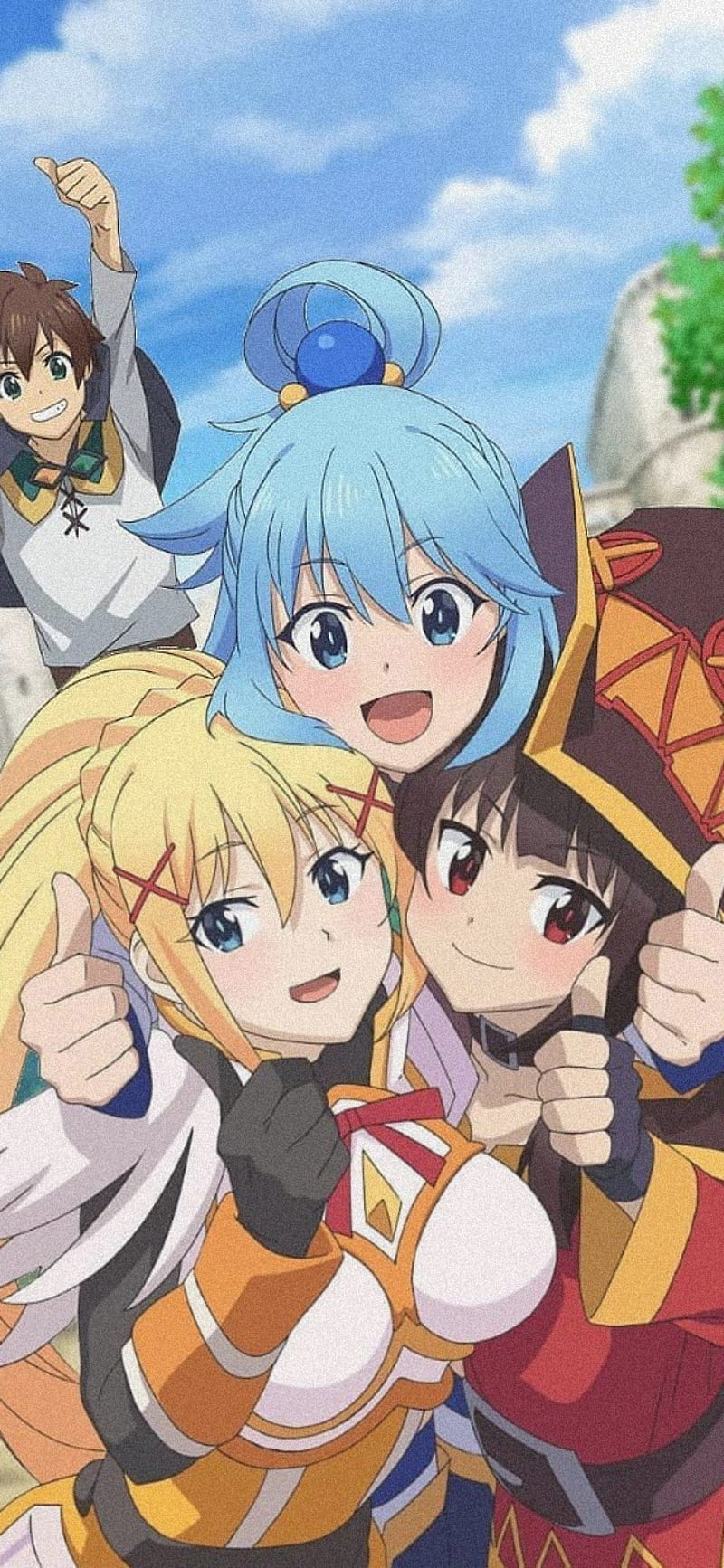 megumin, aqua, darkness, and satou kazuma (kono subarashii sekai