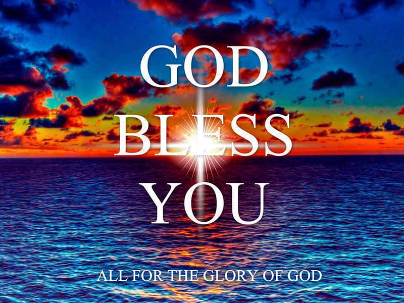 God Bless YOU, Christian, Sky, Ocean, os, Jesus, Bless, Clouds, Abstract, God, HD wallpaper