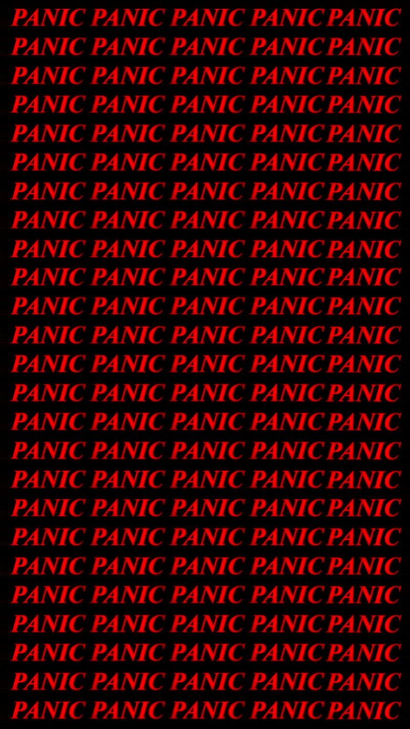 Panic Panic Panic, back, frase, ground, letters, panico, phrase, red, vermelho, words, HD phone wallpaper
