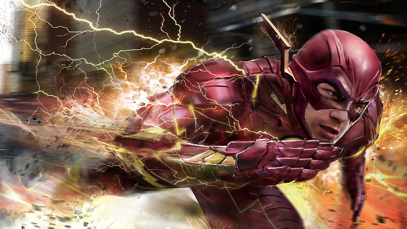 Flash The Man With Speed, the-flash, flash, artwork, artist, , superheroes, HD wallpaper
