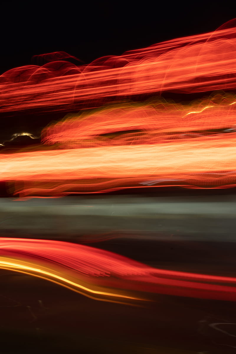 light, blur, long exposure, abstraction, red, HD phone wallpaper