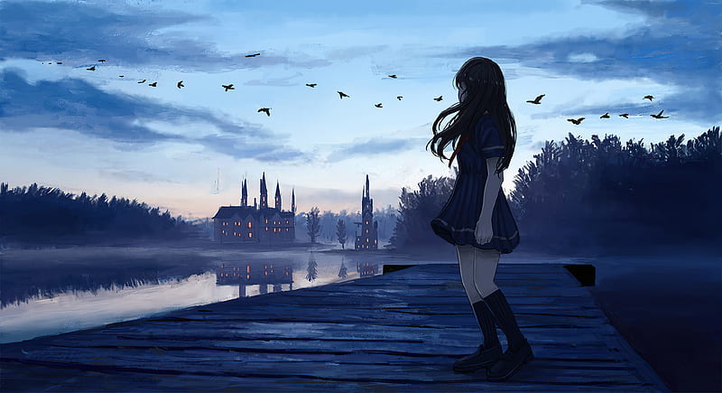 Castle Anime Girl , anime-girl, anime, artist, artwork, digital-art, HD wallpaper