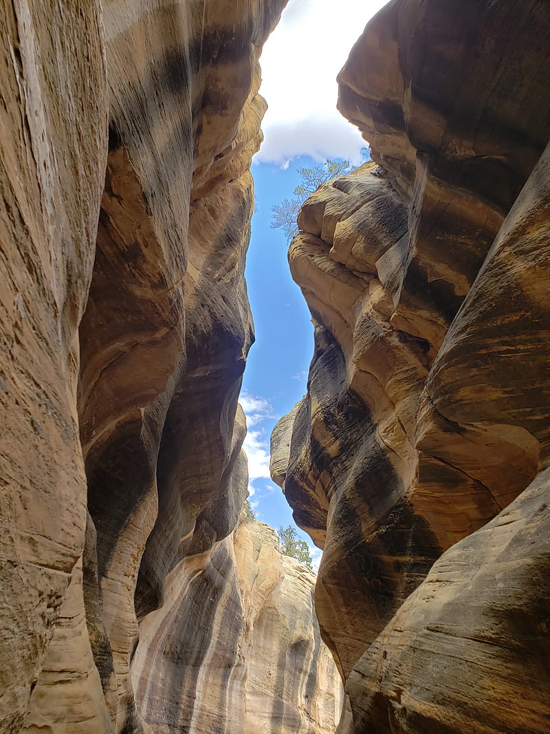 Slot Canyon Sky, nature, HD phone wallpaper