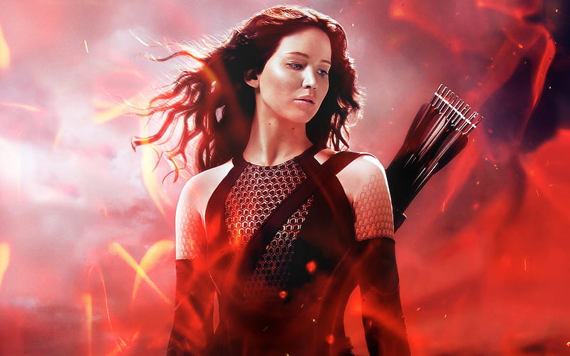 Katniss, the-hunger-games, movies, jennifer-lawrence, HD wallpaper