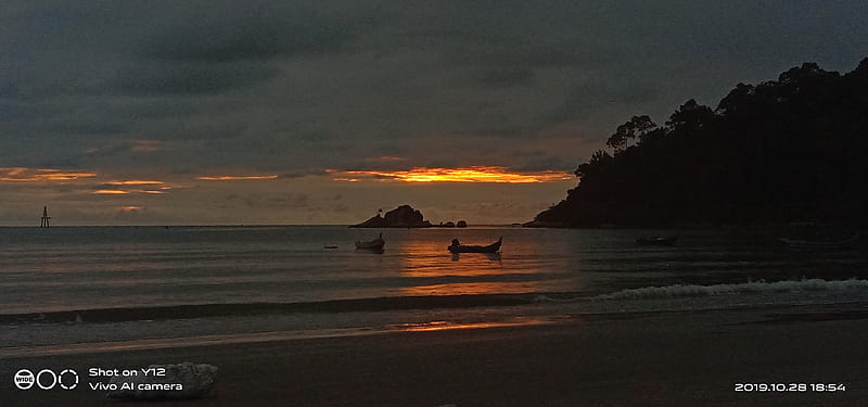 Teluk Senangin, pantai, sunrise, HD wallpaper