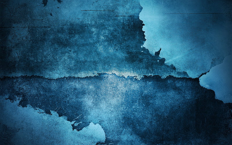 Blue Grunge, 929, cement, metal, minimal, simple, texture, weathered, HD wallpaper