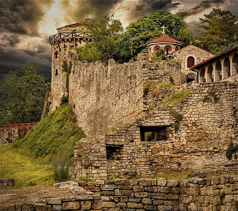 Beograd, fortress, kalemegdan, love, srbija, HD wallpaper