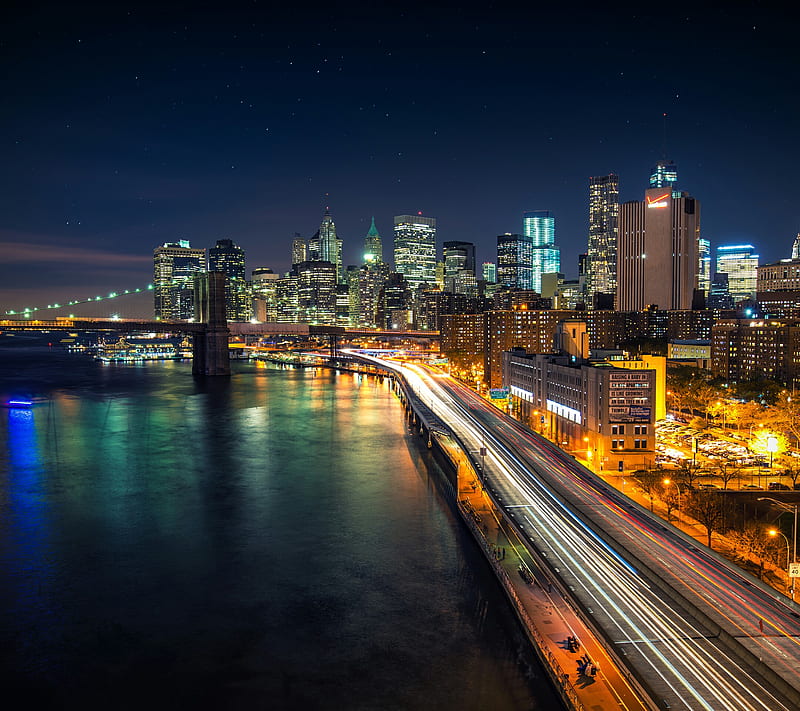 City night view, lights, new york, HD wallpaper | Peakpx