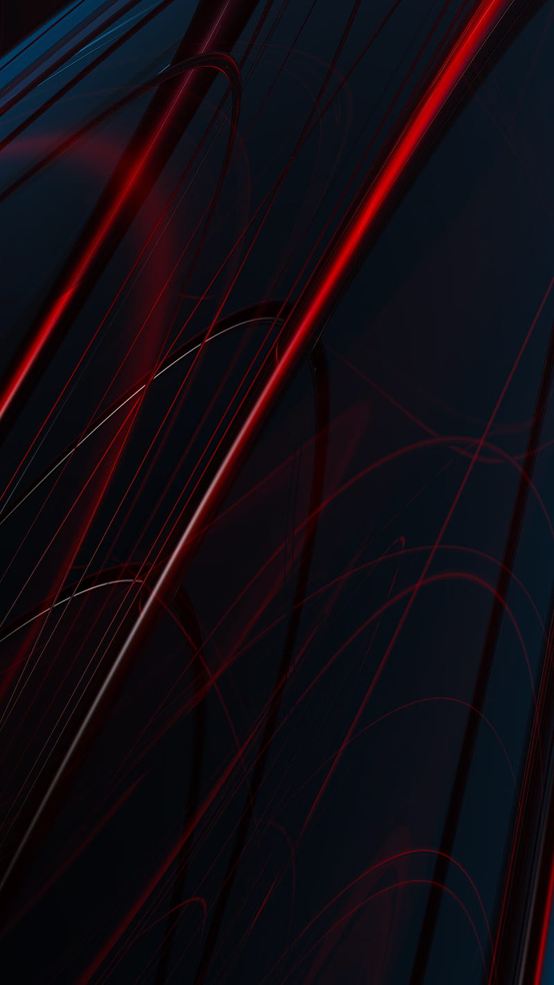 Red Abstract Lines, abstract, art, black, blue, complex, dark, design red, HD phone wallpaper