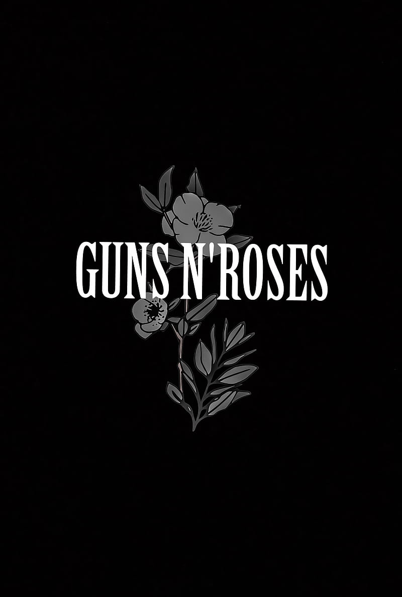 guns n roses logo black and white