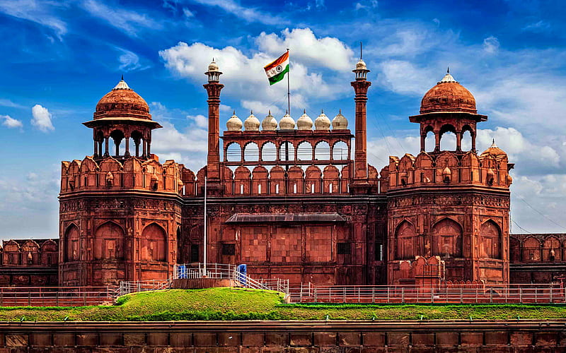Red Fort indian landmarks, Delhi, Asia, India, HD wallpaper