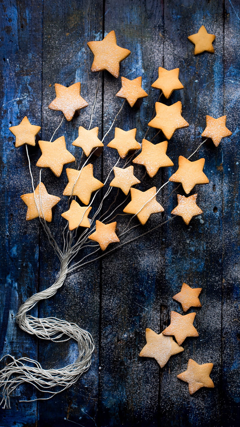 Cookies Star , sweet, baking, stars, cookies star, food, HD phone wallpaper