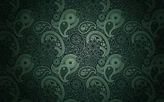 green paisley desktop wallpaper