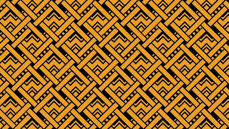 Yellow and Black Geometric Pattern, HD wallpaper
