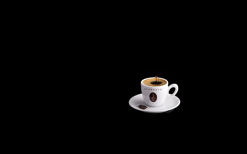 Espresso Cup of coffee, grain, cup of coffee, drop, black, drinking tasty , coffee, cup, hot, plate, white, espresso, HD wallpaper