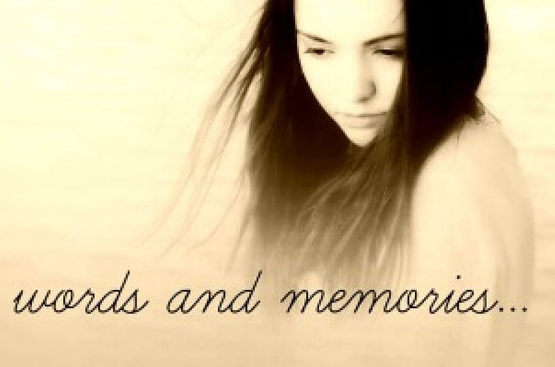Words and Memories, memories, lost love, never to return, remembering, words, pensive, HD wallpaper