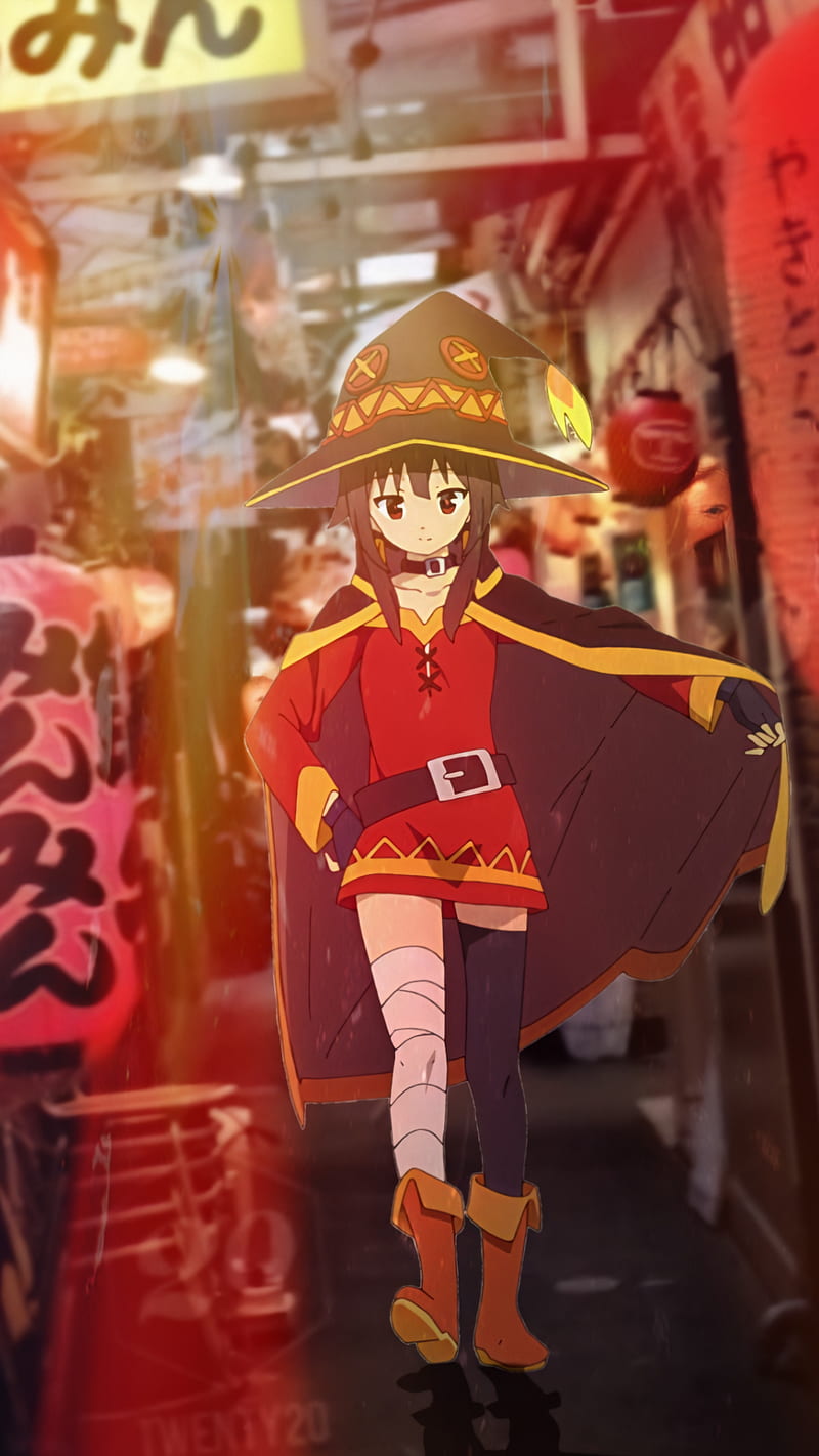 Wallpaper girl, background, anime, art, megumin, kono subarashii sek'ai is  shukufuku wo for mobile and desktop, section сёдзё, resolution 2560x1440 -  download