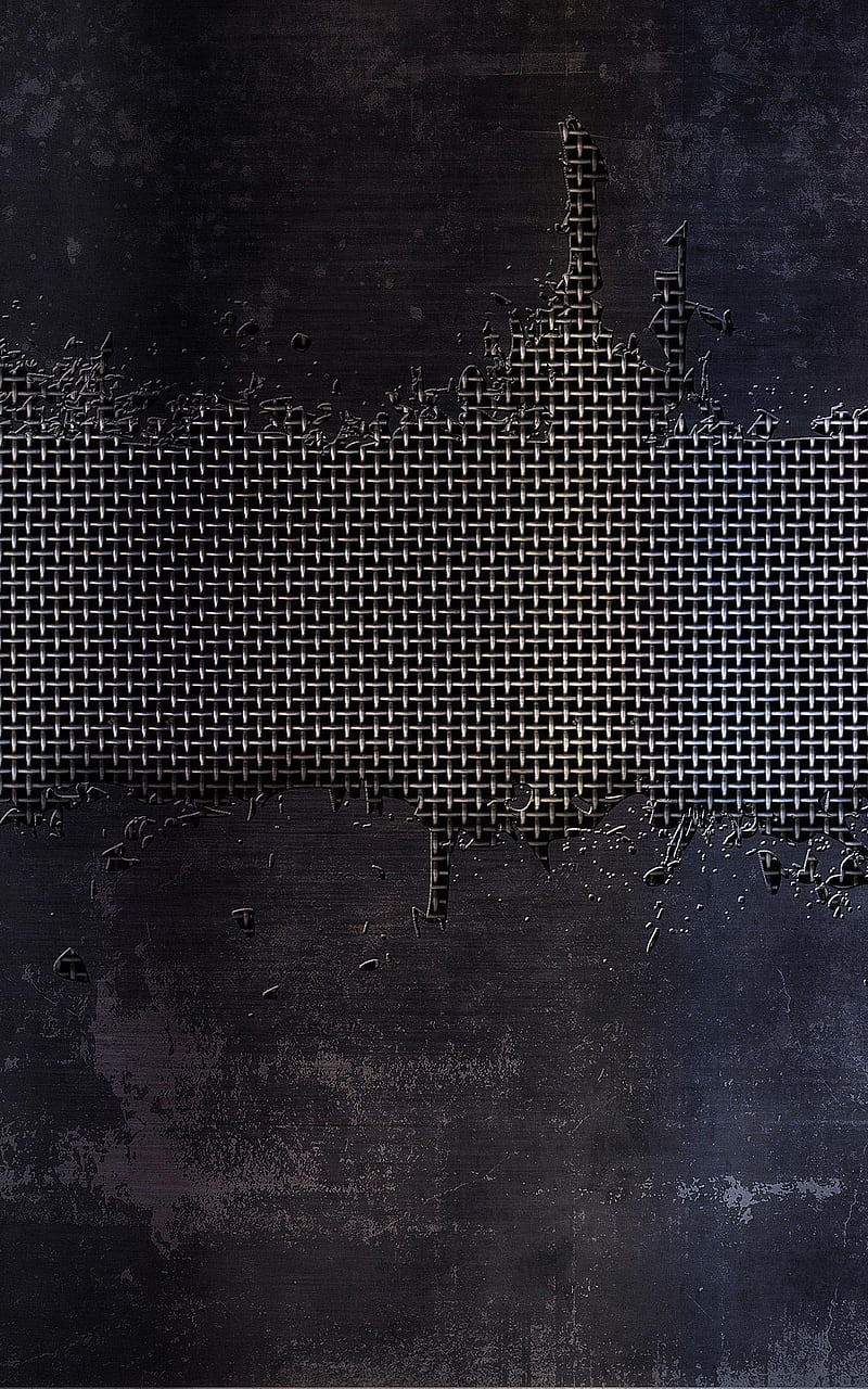 Vintage Steel, alluminium, black, cracked, metal, metallic, old, wall, HD phone wallpaper