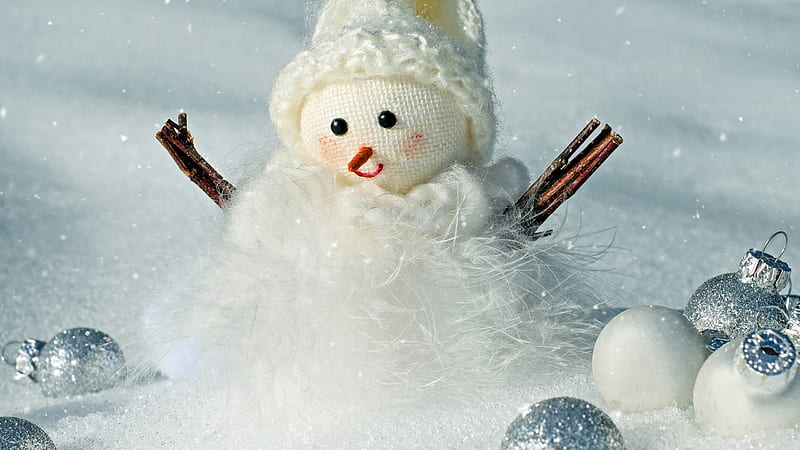 Bauble Christmas Snowman Toy Snowman, HD wallpaper